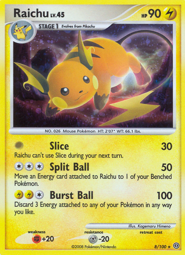 Stormfront Holo Raichu #8/100